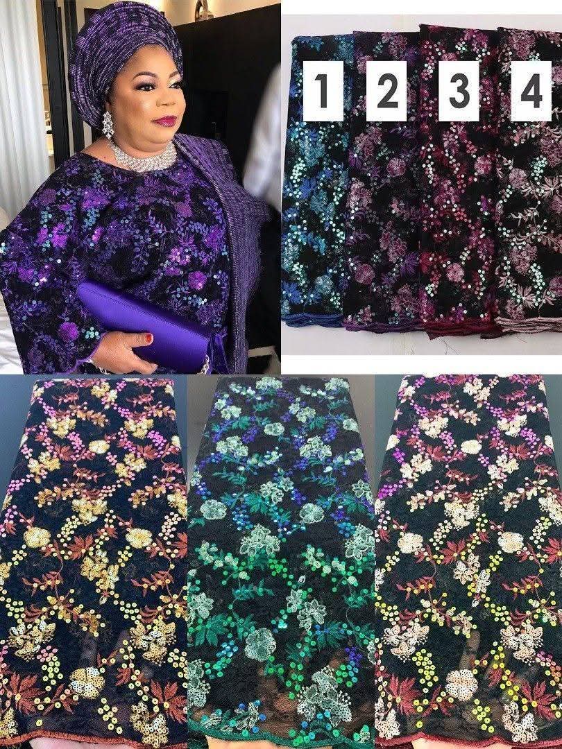 African ceremony lace fabrics
